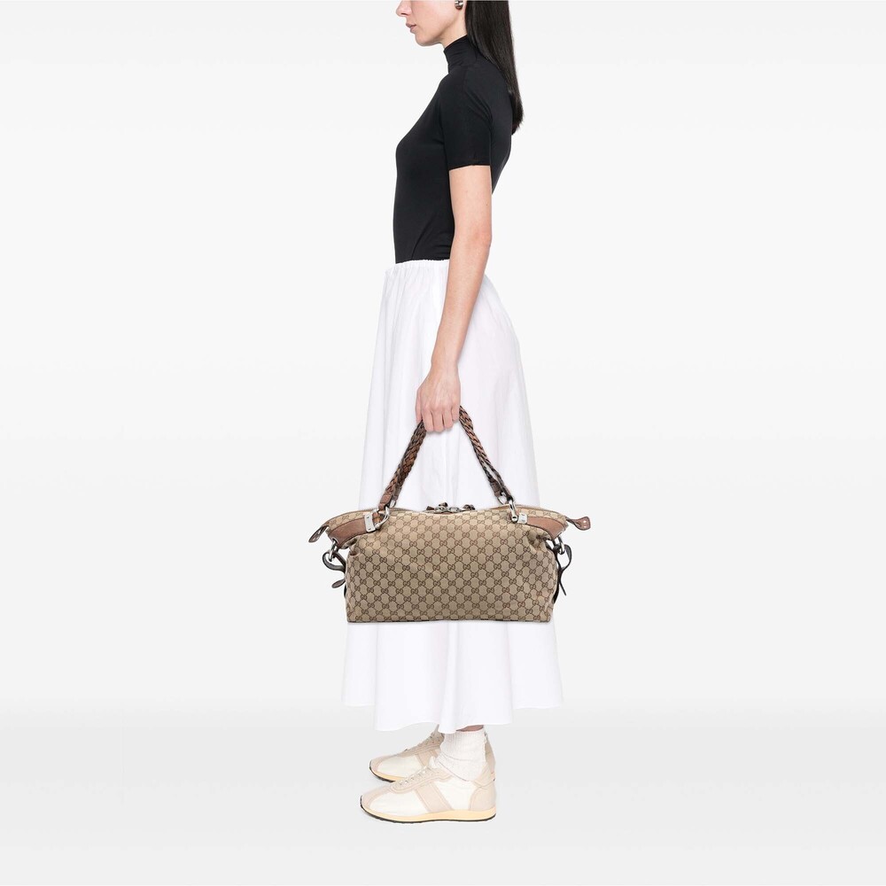 Pre-Loved Gucci Medium GG Canvas Bamboo Bar Tote - Picture 7 of 7